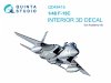 Quinta Studio QD48416 F-15C 3D-Printed coloured Interior on decal paper (Academy) 1/48